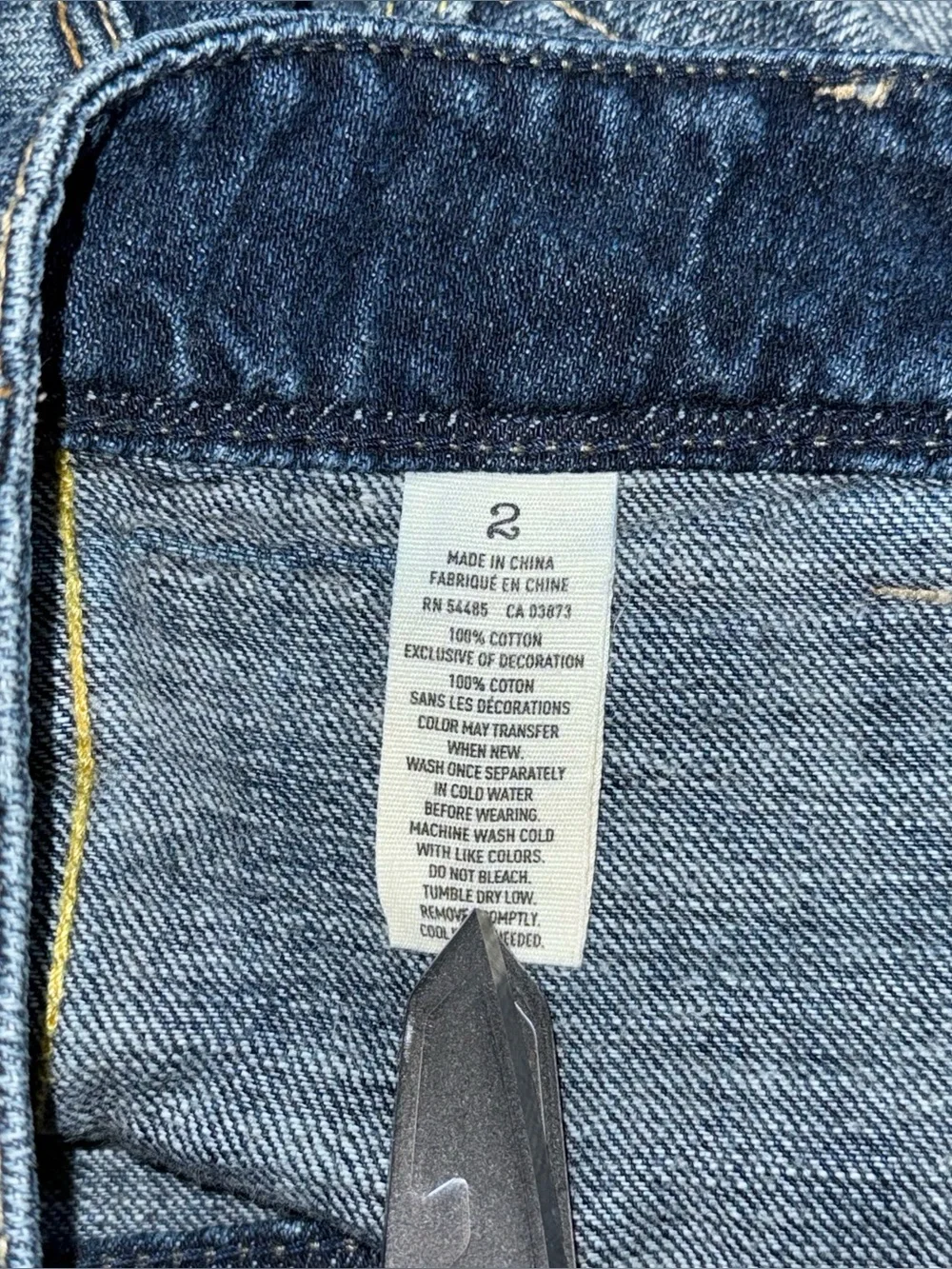 VTG Y2K American Eagle Low Rise Micro Mini Jean Skirt Distressed Denim Utility 2